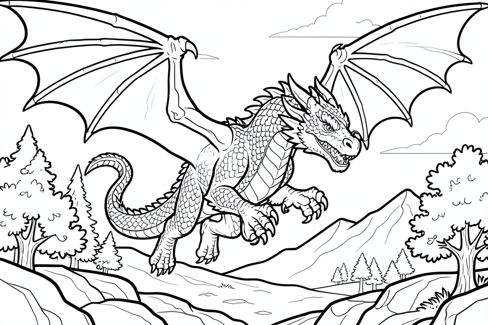 ein fliegender drache Malvorlage ein fliegender drache