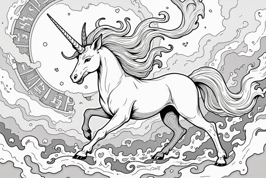 einhorn in magischen wolken Malvorlage einhorn in magischen wolken