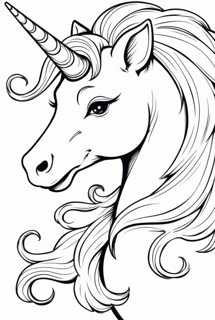 einhorn kopf Malvorlage einhorn kopf