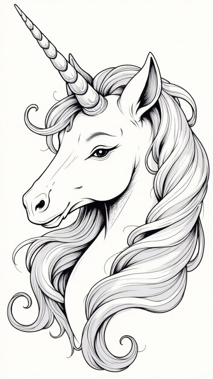 einhorn kopf Malvorlage einhorn kopf