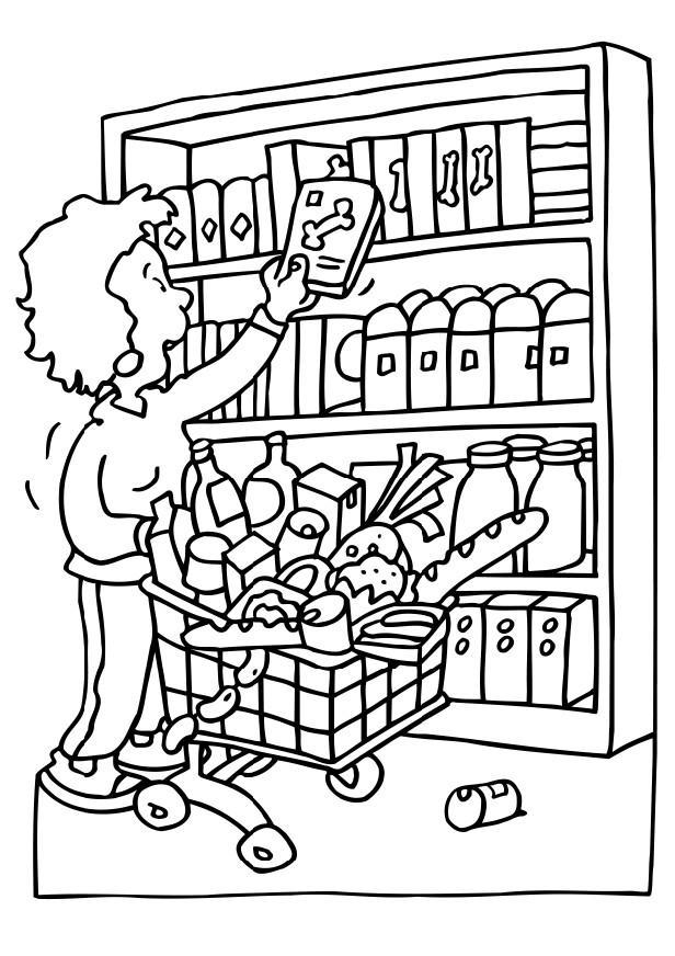 einkaufen Malvorlage einkaufen