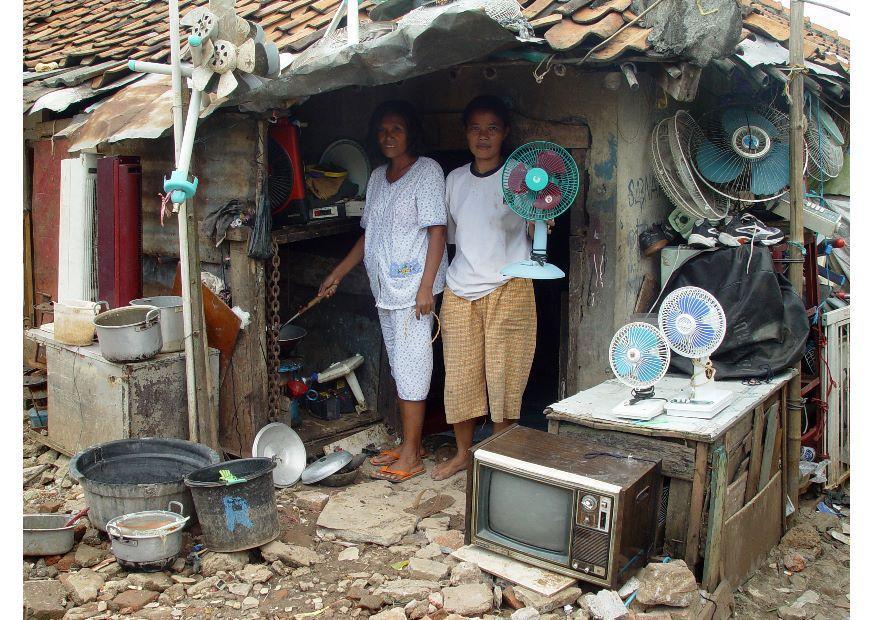 elendsviertel in jakarta Foto elendsviertel in jakarta