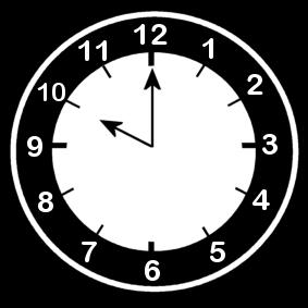 Malvorlage es ist 10 uhr