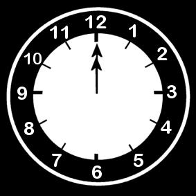 Malvorlage es ist 12 uhr