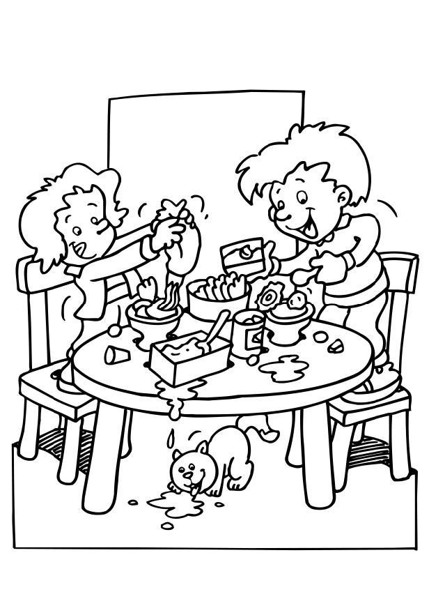 essen machen Malvorlage essen machen