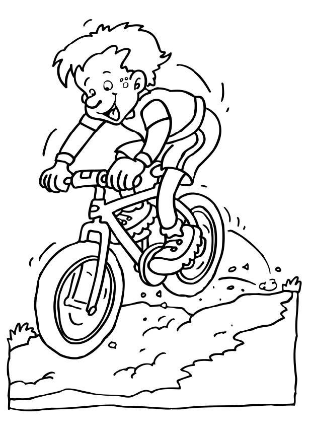 fahren auf dem mountainbike Malvorlage fahren auf dem mountainbike