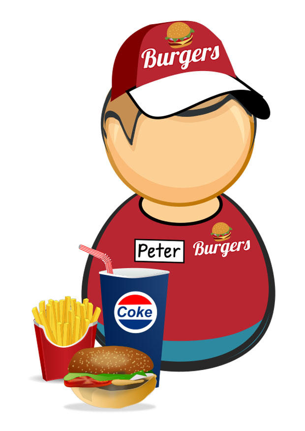 fastfood angestellter Bild fastfood angestellter
