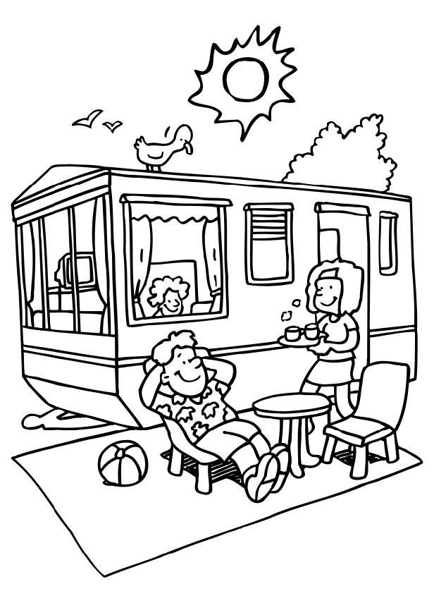 ferien auf dem campingplatz Malvorlage ferien auf dem campingplatz