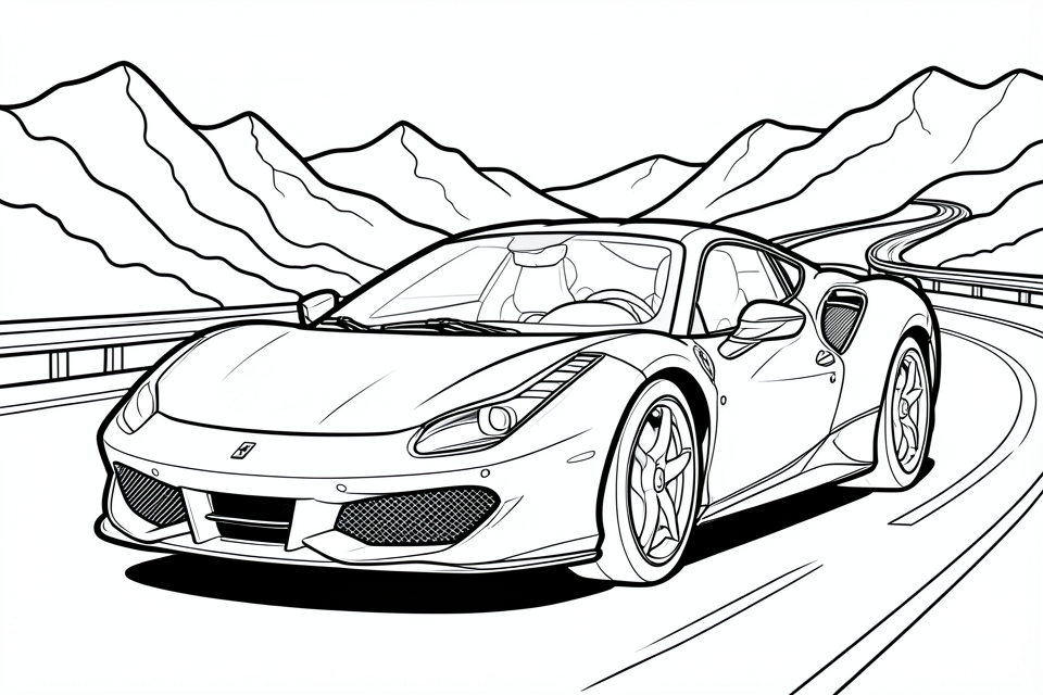ferrari Malvorlage ferrari