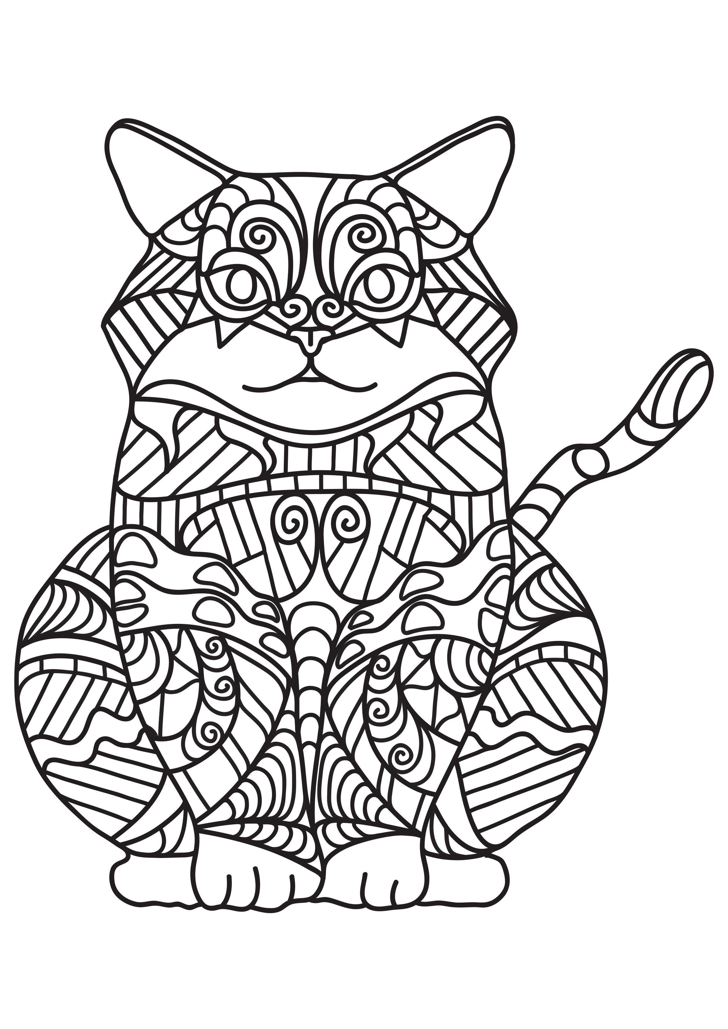 fette katze Malvorlage fette katze