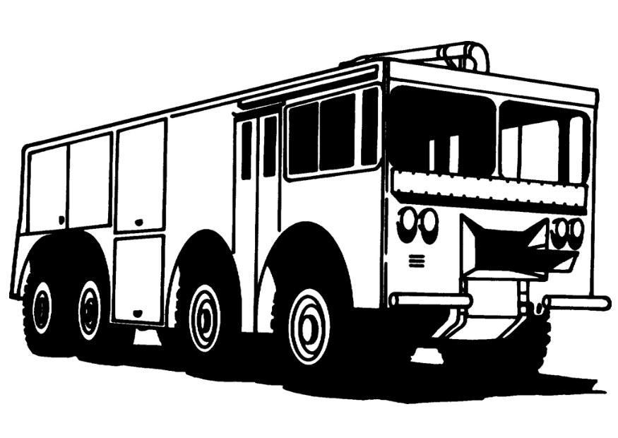feuerwehrauto Malvorlage feuerwehrauto