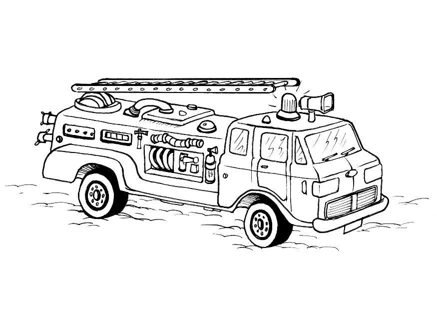 feuerwehrauto Malvorlage feuerwehrauto