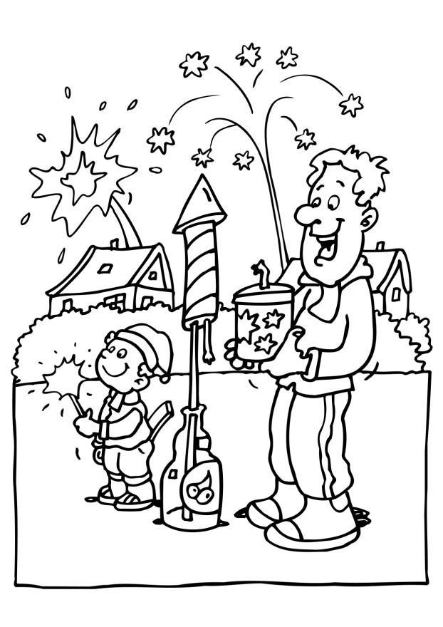 Malvorlage feuerwerk