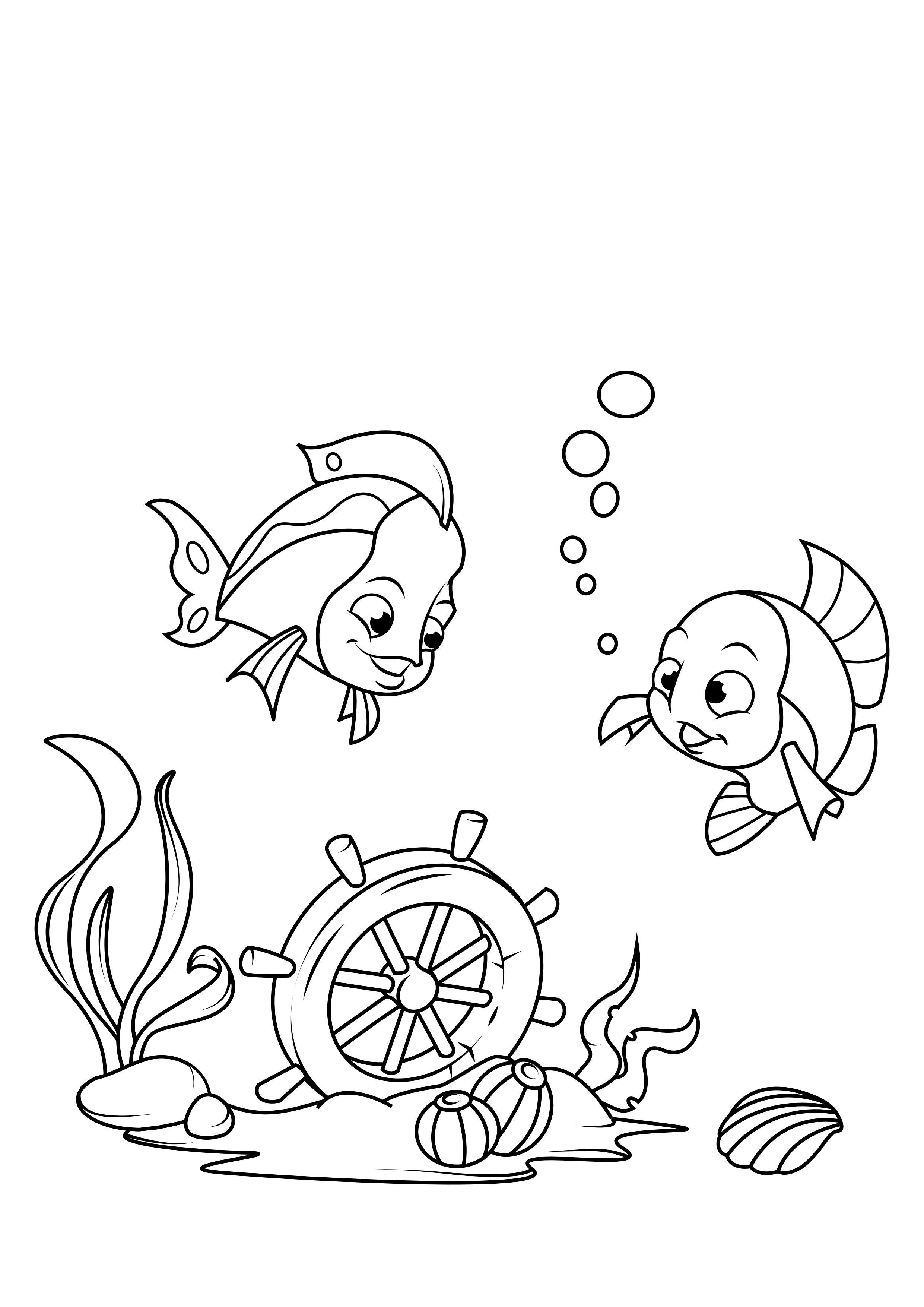 fisch und lenkrad Malvorlage fisch und lenkrad