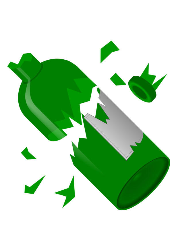 flasche - zerbrochen Bild flasche - zerbrochen
