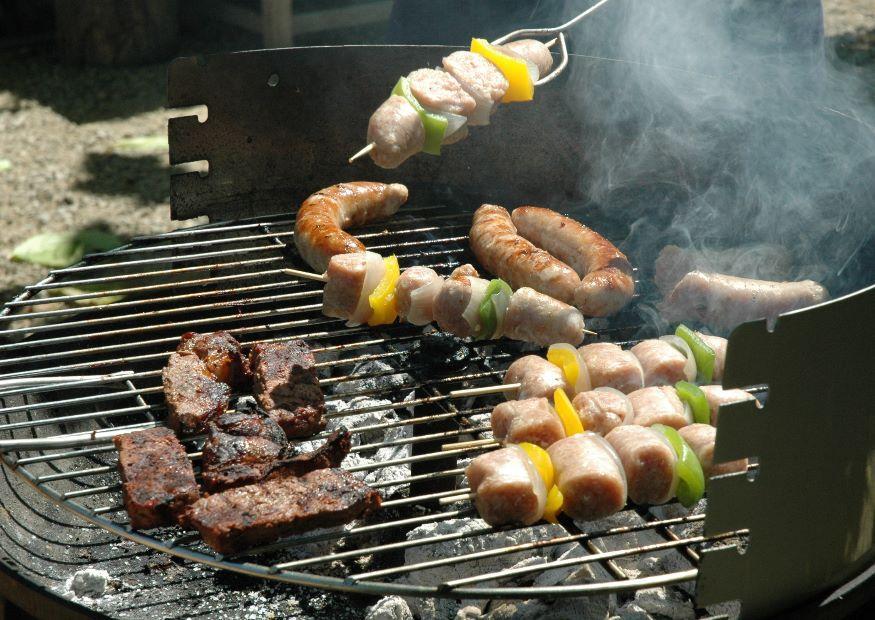 fleisch auf dem barbeque Foto fleisch auf dem barbeque