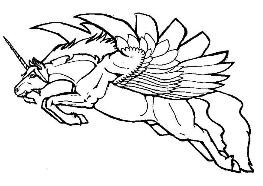 fliegender einhorn Malvorlage fliegender einhorn