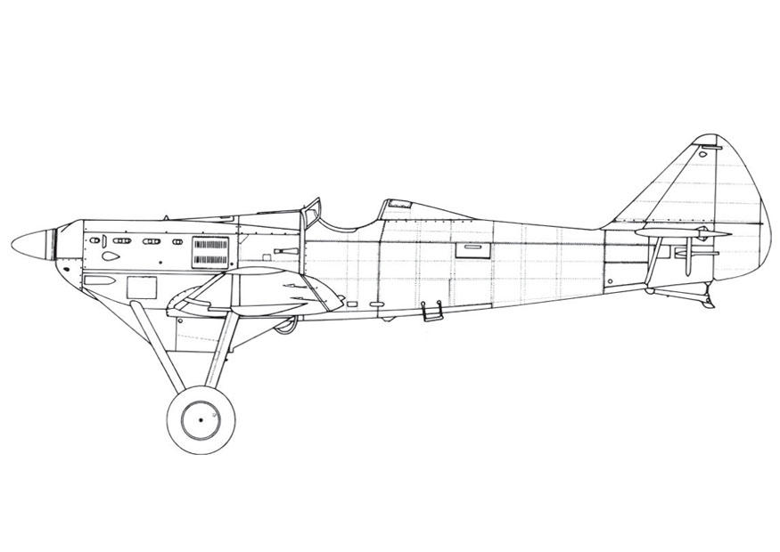 Malvorlage flugzeug - d500