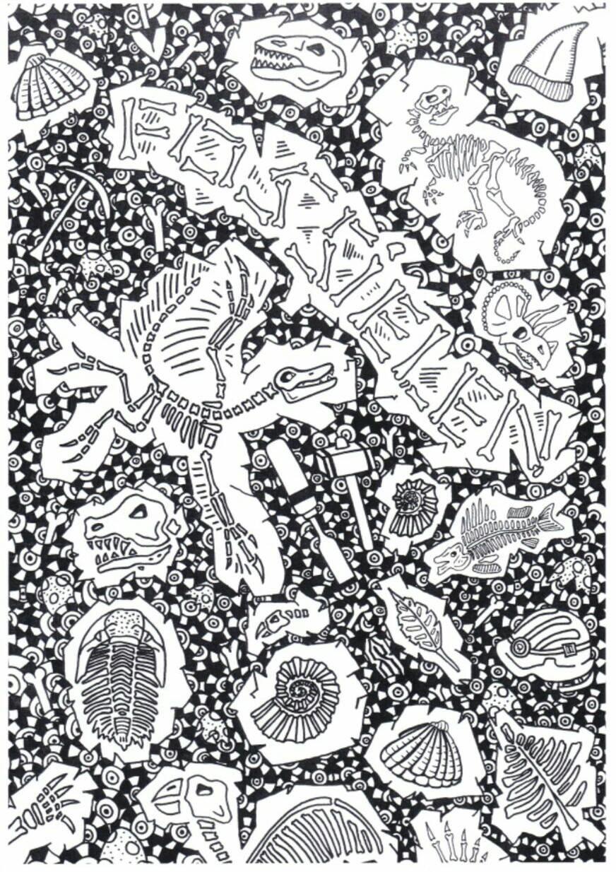 Malvorlage fossilien