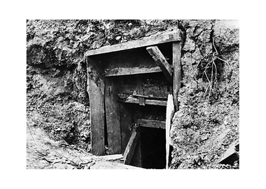 Foto eingang deutscher schutzbunker