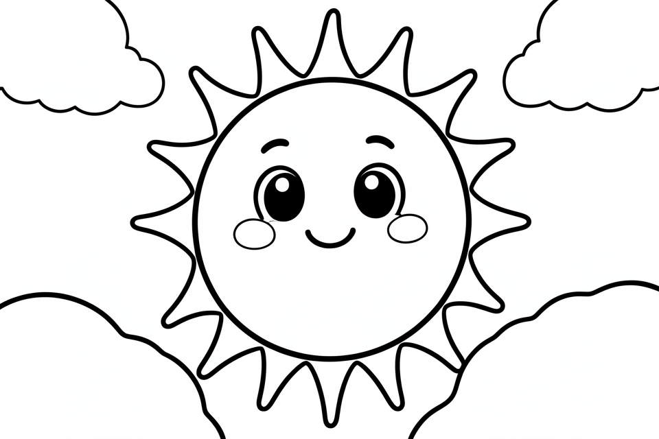 Malvorlage frA¶hliche sonne