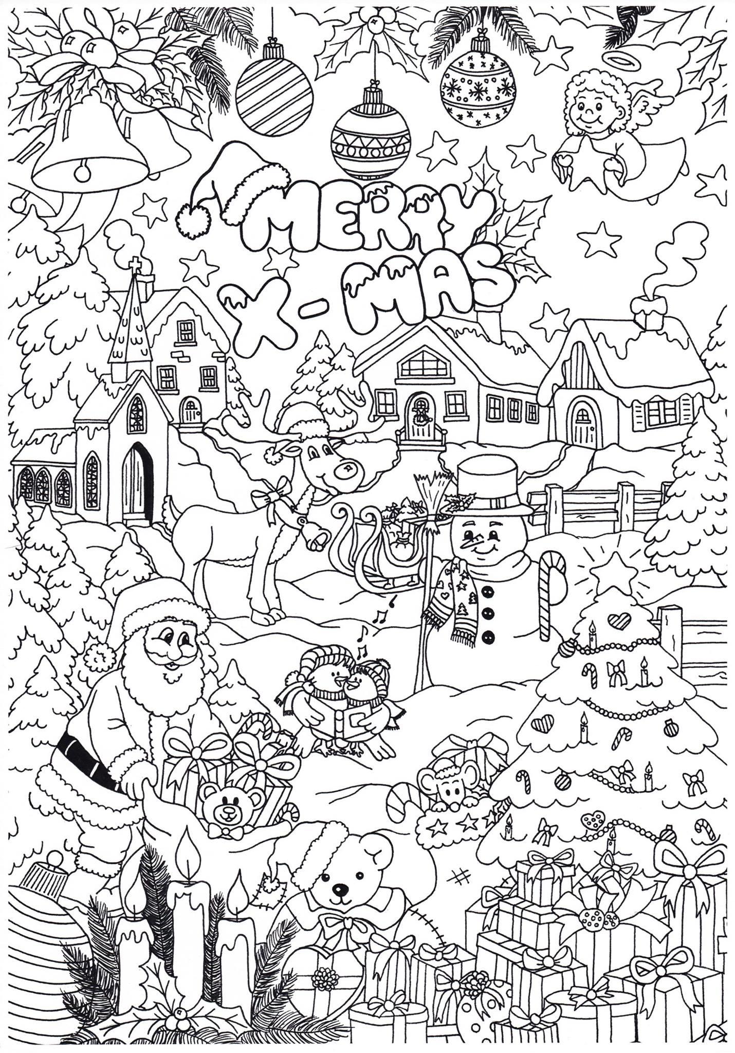Malvorlage frA¶hliche weihnachten