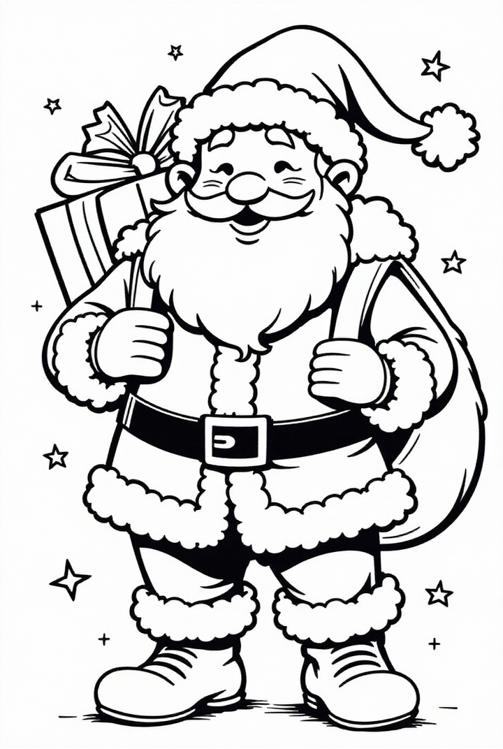 frA¶hlichen weihnachtsmann! Malvorlage frA¶hlichen weihnachtsmann!
