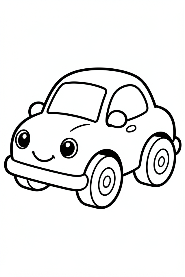 Malvorlage frA¶hliches auto