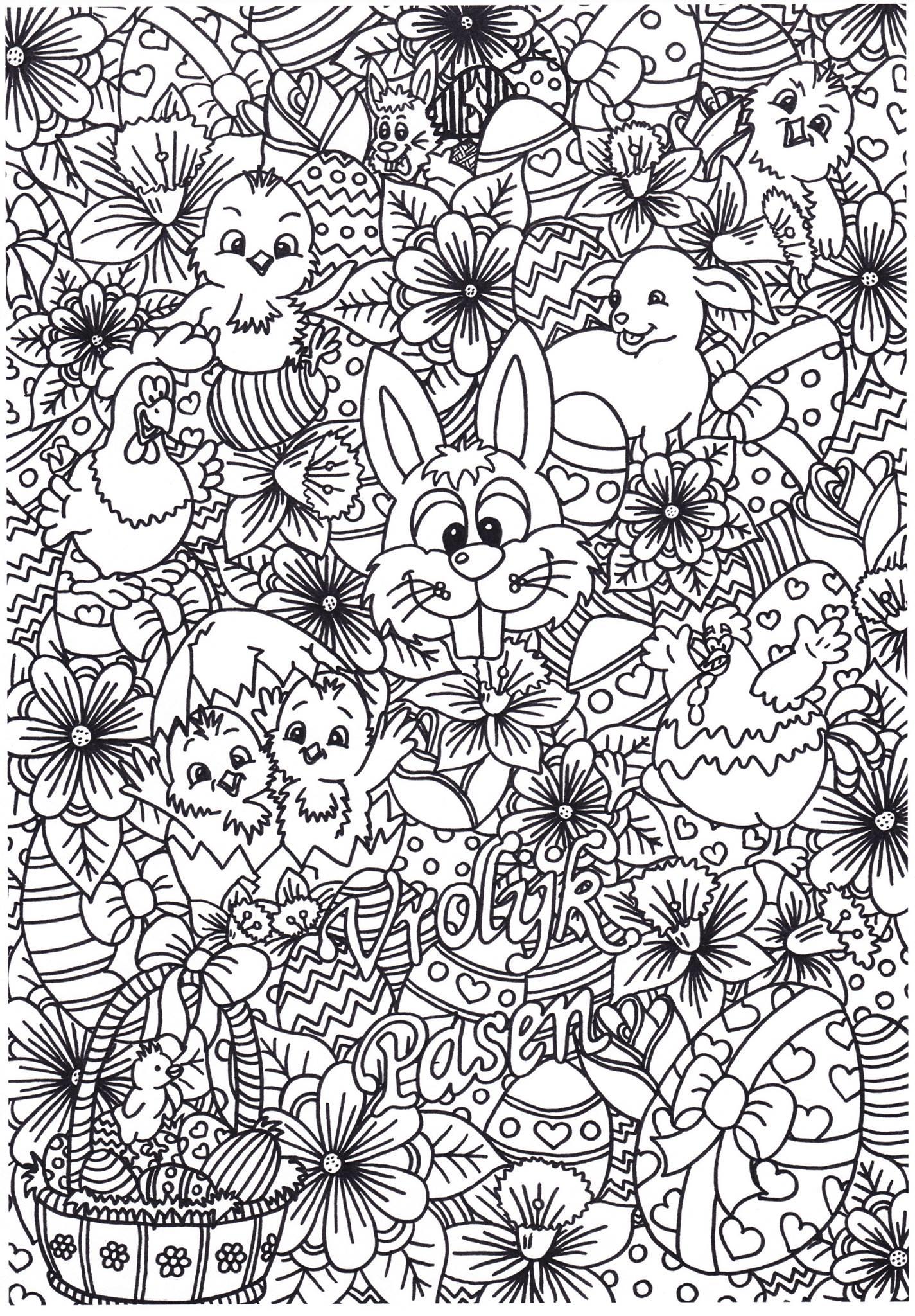frohe ostern Malvorlage frohe ostern