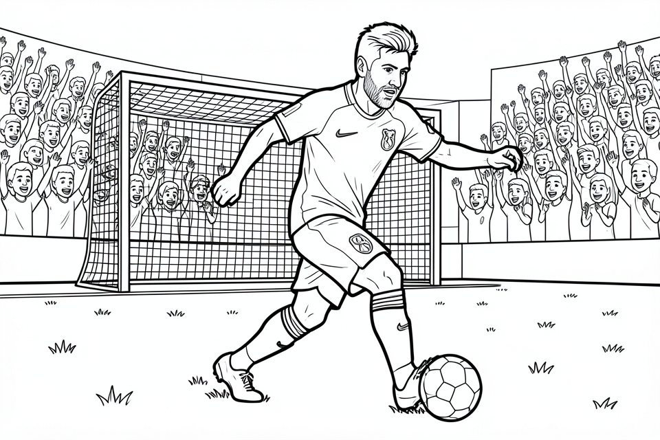 fuAballer messi Malvorlage fuAballer messi