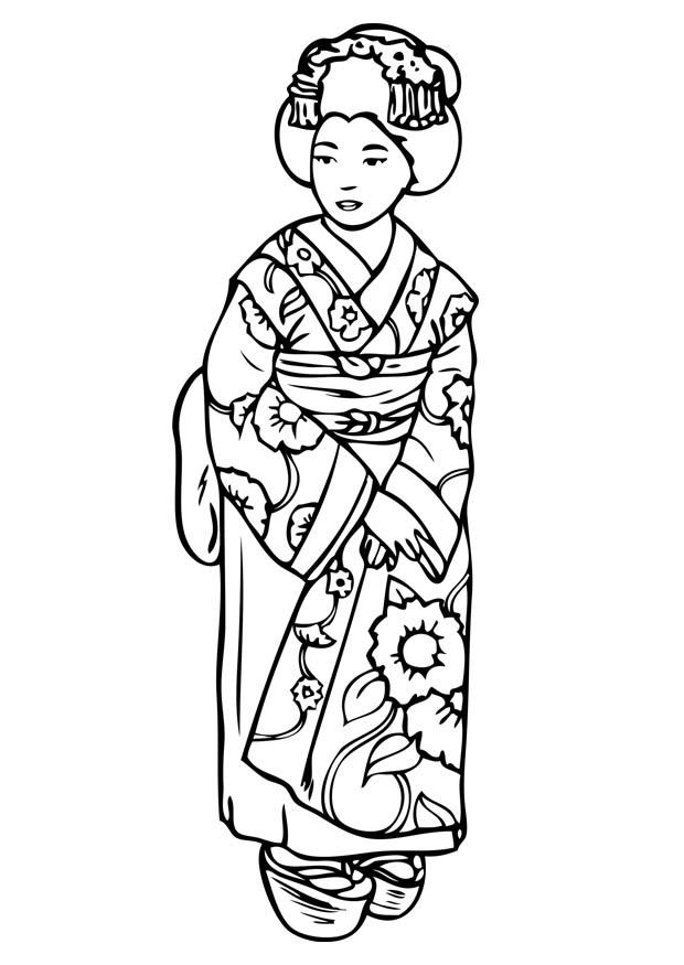 geisha Malvorlage geisha