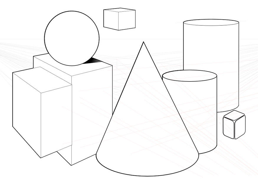 geometrische formen Malvorlage geometrische formen