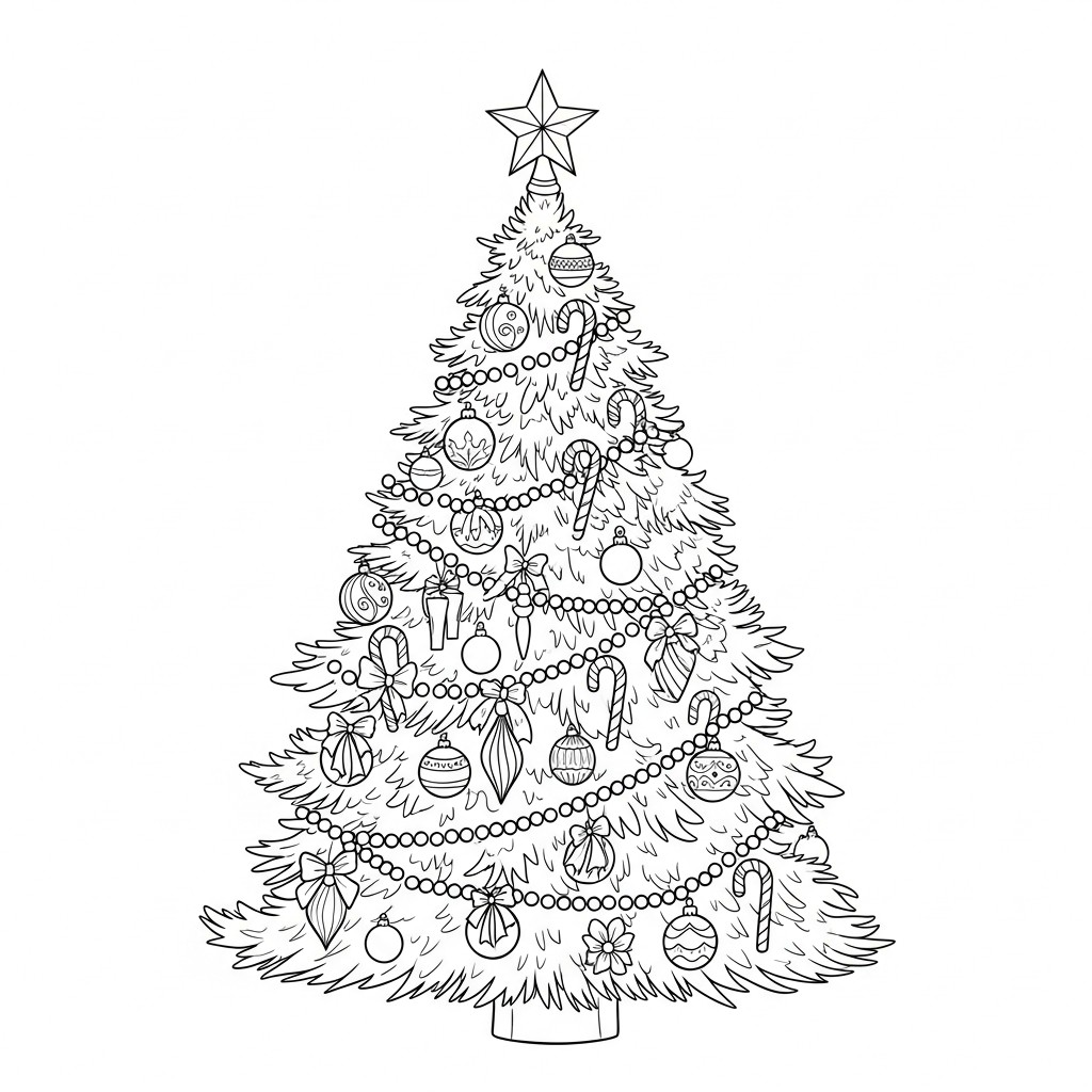 geschmA¼ckter weihnachtsbaum Malvorlage geschmA¼ckter weihnachtsbaum