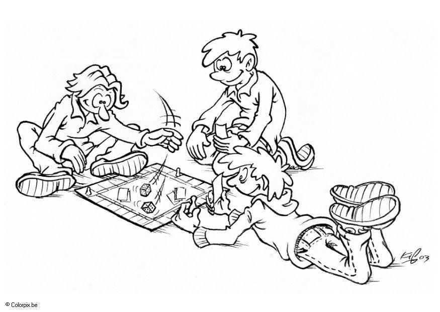 gesellschaftspiele spielen Malvorlage gesellschaftspiele spielen