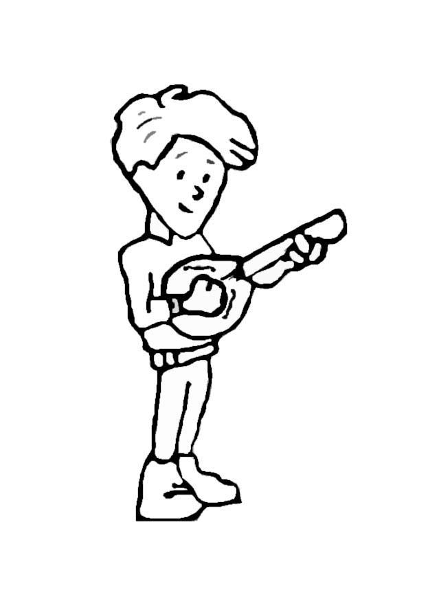 gitarrenspieler Malvorlage gitarrenspieler