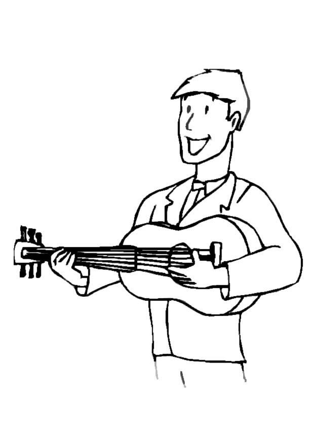 Malvorlage gitarrenspieler