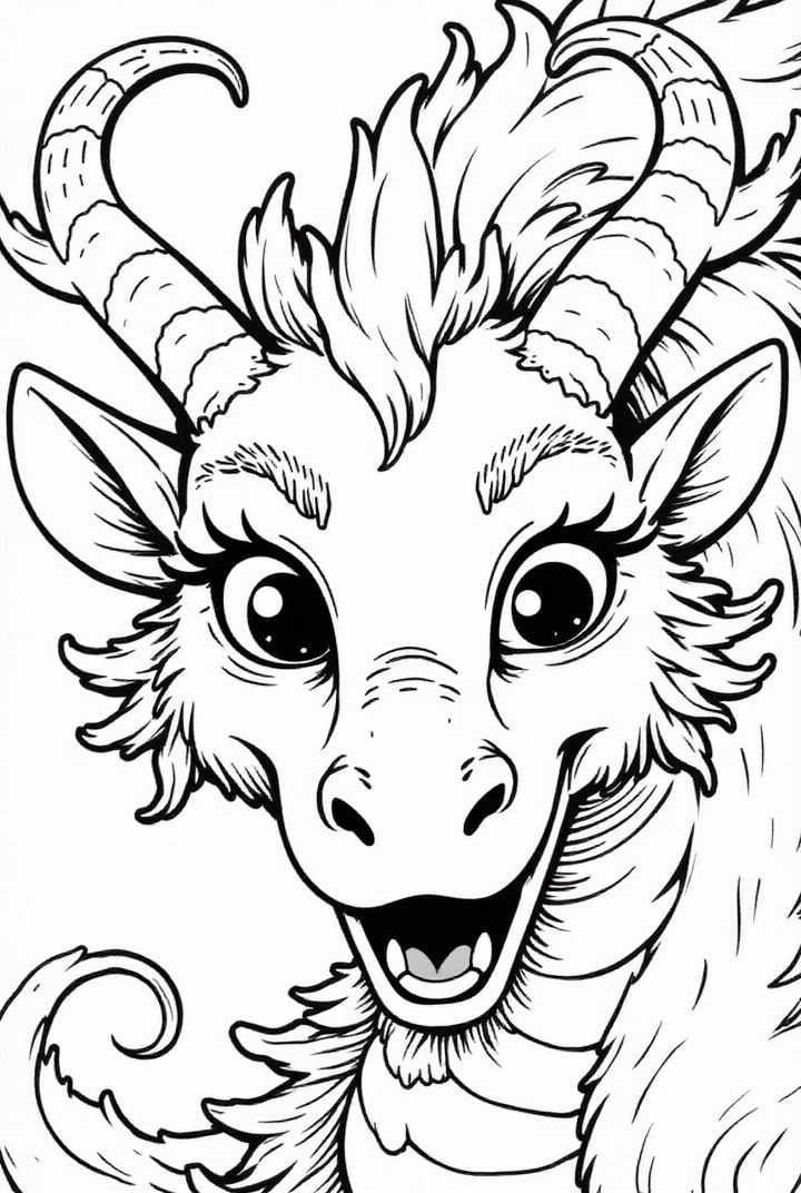 glA¼cklicher drache Malvorlage glA¼cklicher drache
