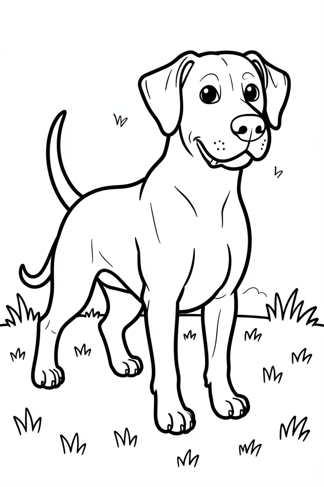 Malvorlage glA¼cklicher hund