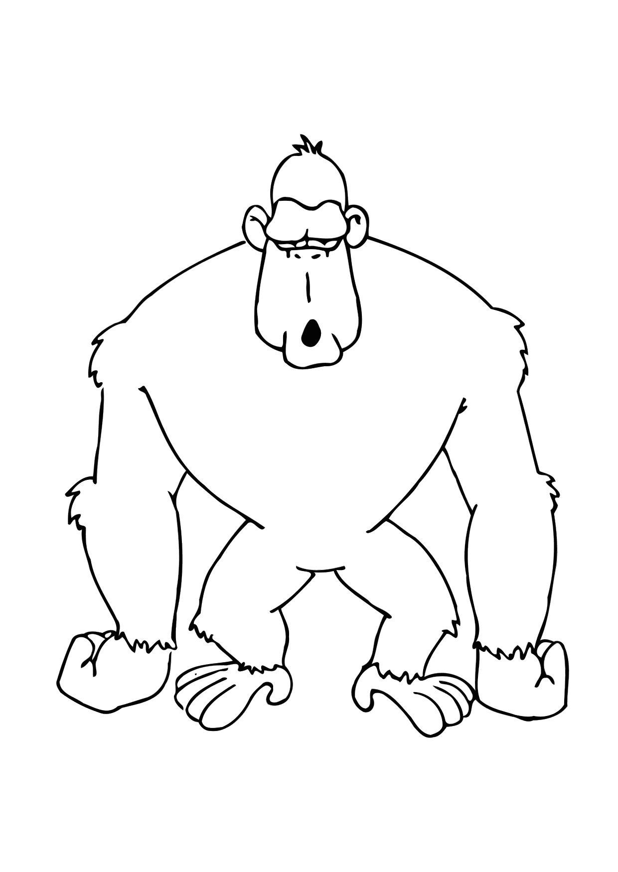 gorilla Malvorlage gorilla