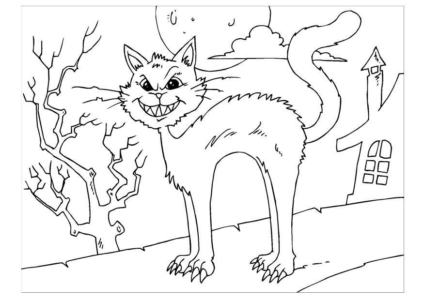 gruselige katze Malvorlage gruselige katze