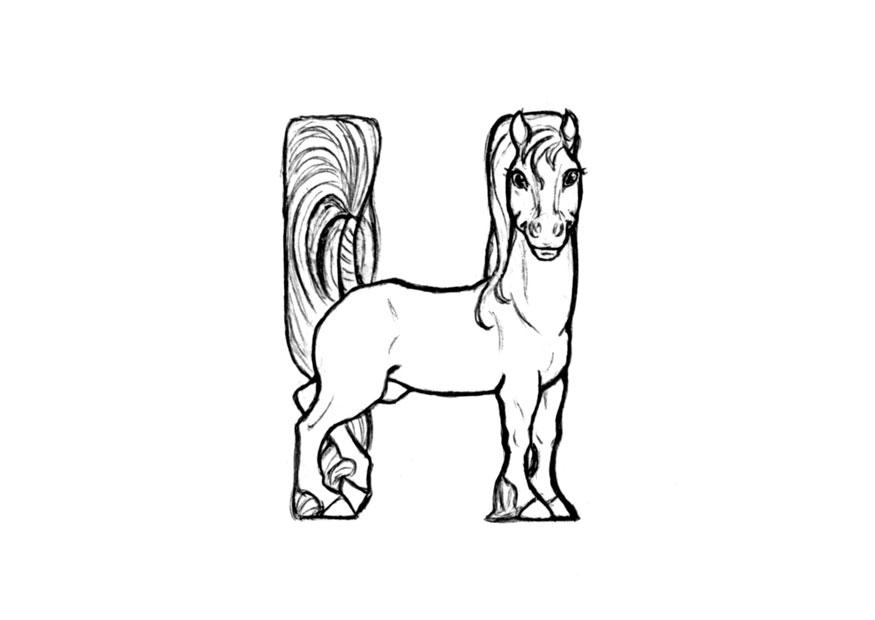 h-horse Malvorlage h-horse