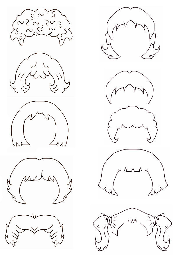 haare Malvorlage haare