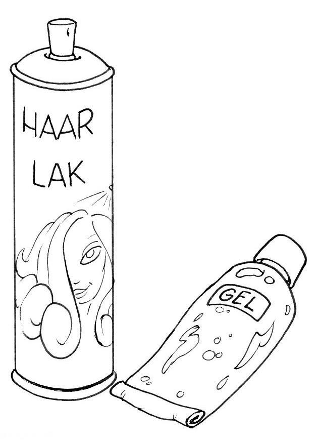 haarspray und haargel Malvorlage haarspray und haargel