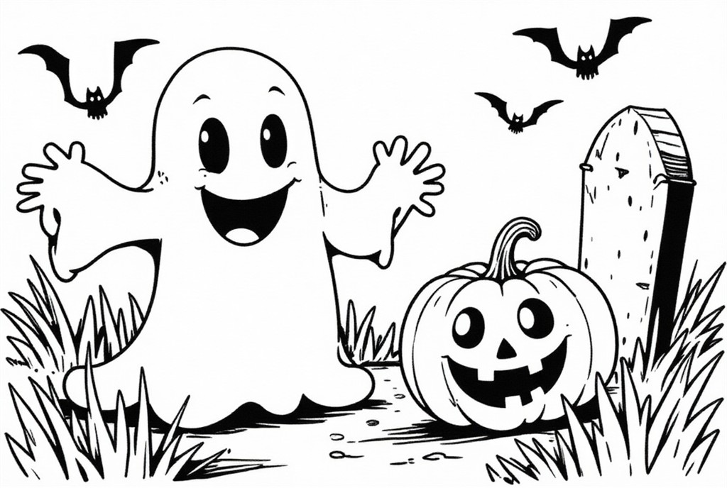 halloween auf dem friedhof Malvorlage halloween auf dem friedhof