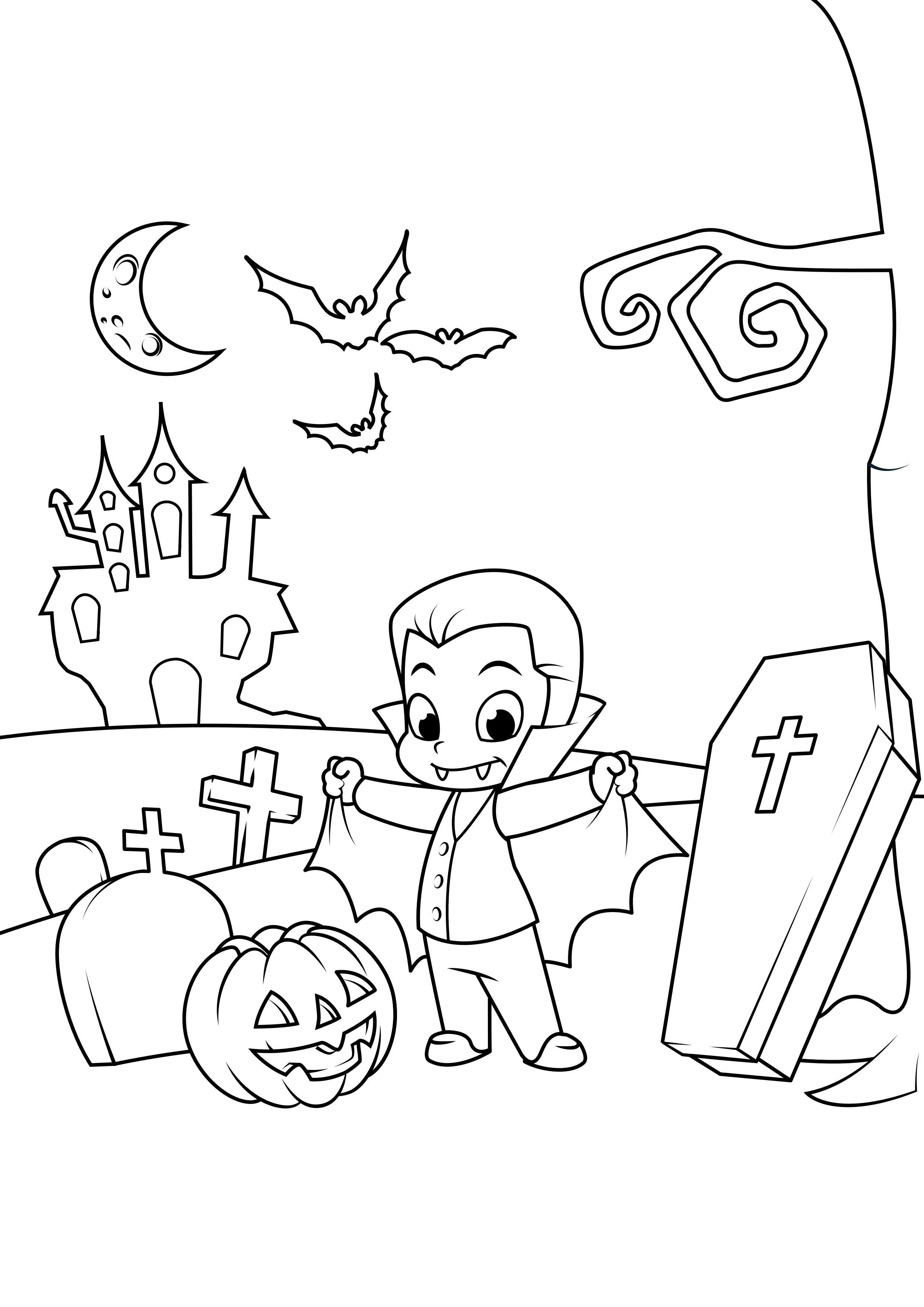 halloween dracula Malvorlage halloween dracula
