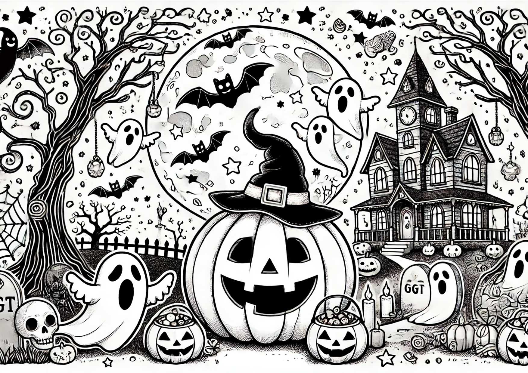 halloween-horror Malvorlage halloween-horror