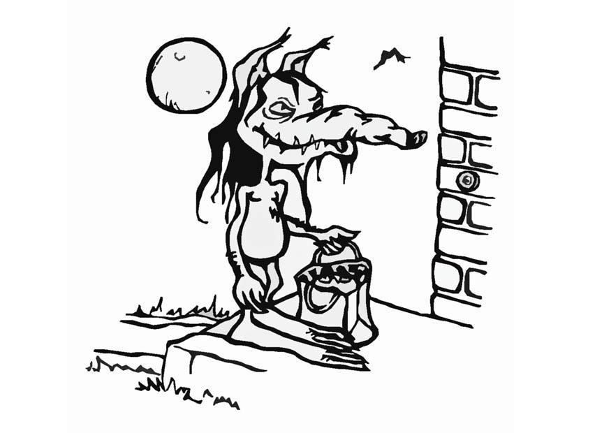 Malvorlage halloween monster