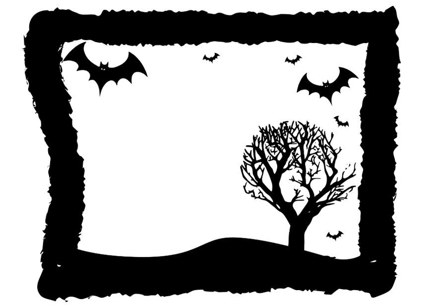 halloweenrahmen Malvorlage halloweenrahmen