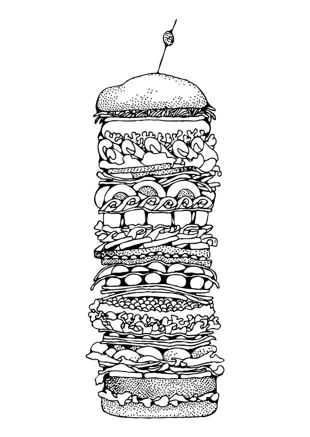 Malvorlage hamburger