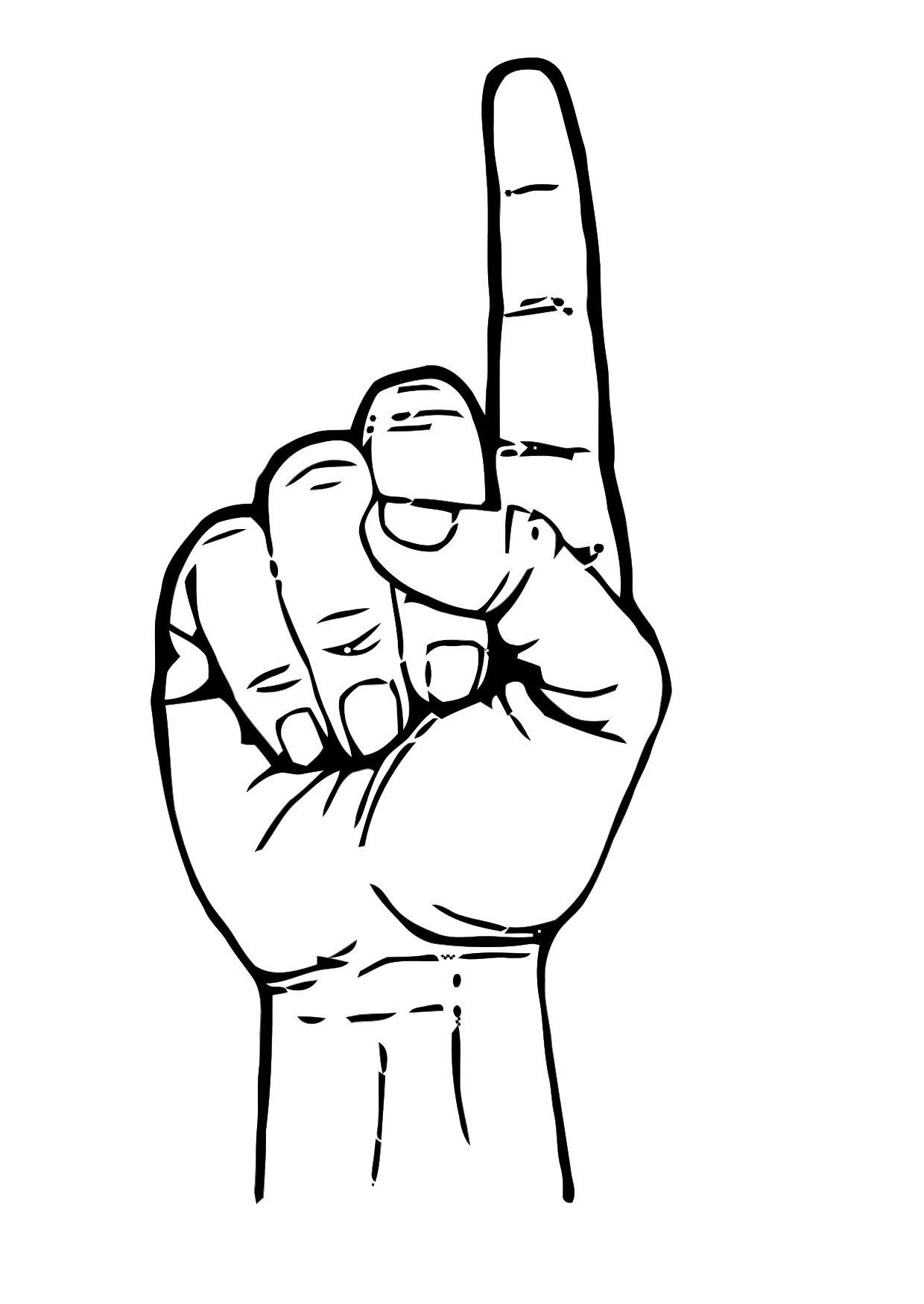 hand Malvorlage hand